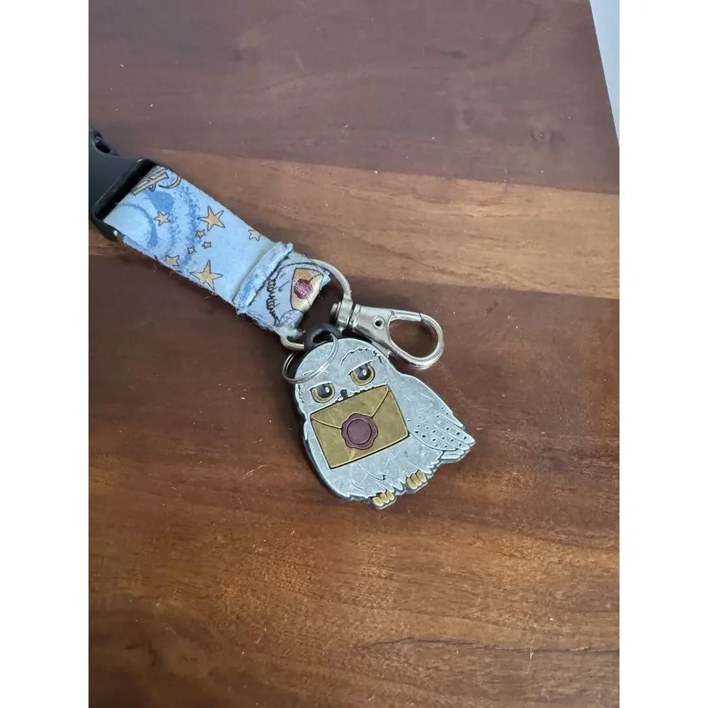 Harry Potter Gray Hedwig ID Lanyard Badge Holder With Hedwig Charm Pendant